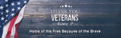 Thank You Veterans - November 11th - Home of the Free Because of the Brave